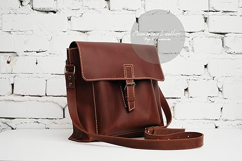amazon men's leather shoulder bag