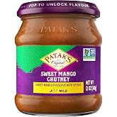 Patak&rsquo;s Sweet Mango Chutney - Pack of 2 - Mild &amp; Fruity Mango Chutney with Garlic, Ginger &amp; Paprika - Vegan &amp; Gluten-Free - Perfect for Meats, Cheese Platters &amp; Veggie Dips - 12 oz
