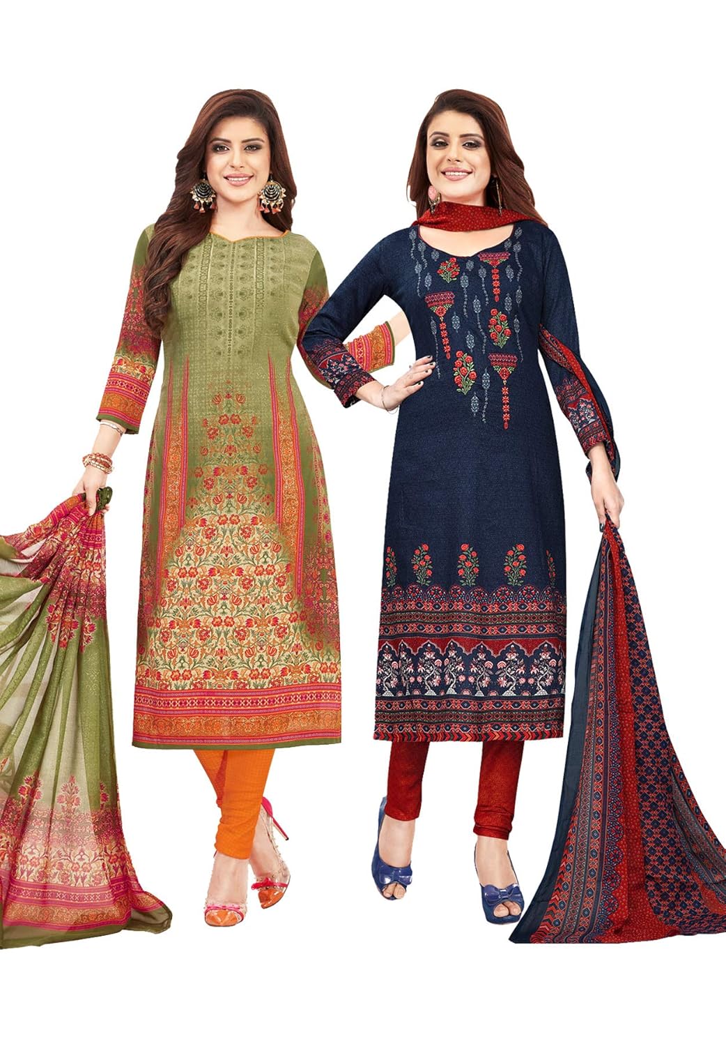 women's dress materials combo offer