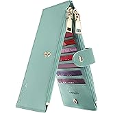 Travelambo RFID Wallet Women Large Size Bifold Multi Card Wallet Case with Zipper Pocke Credit Card Holder for Women