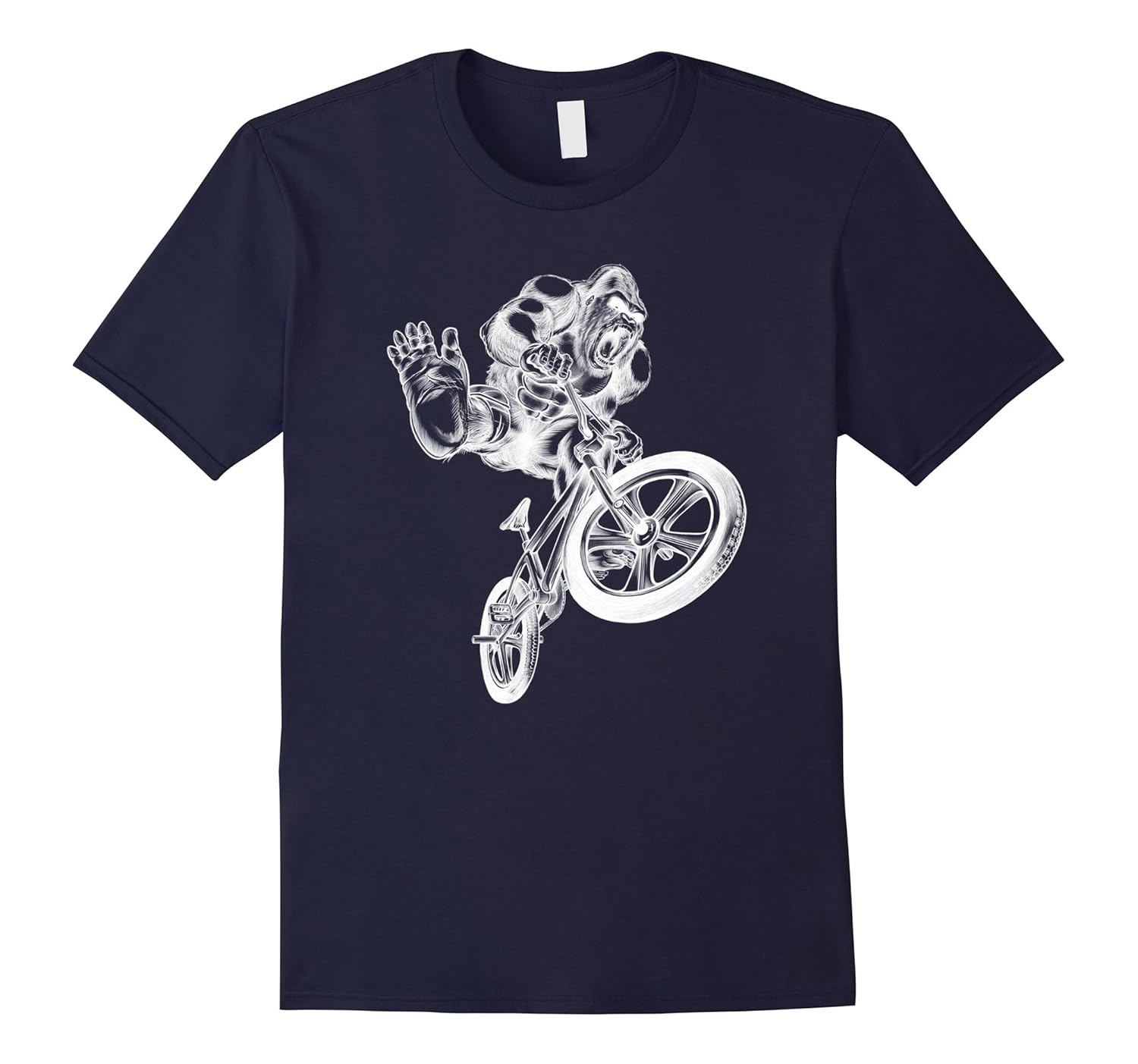 Cool Hand Drawing Design Cycling Gorilla T-shirt-ANZ