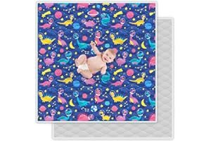 LEHOM Baby Play Mat 50 x 50 Inches Baby Crawling Mat, Thicken One-Piece Baby Playmat, Non Slip Washable Baby Play Mat for Playing, Baby Playmat Floor Mat for Infants, Babies, Toddlers (Dinosaur)