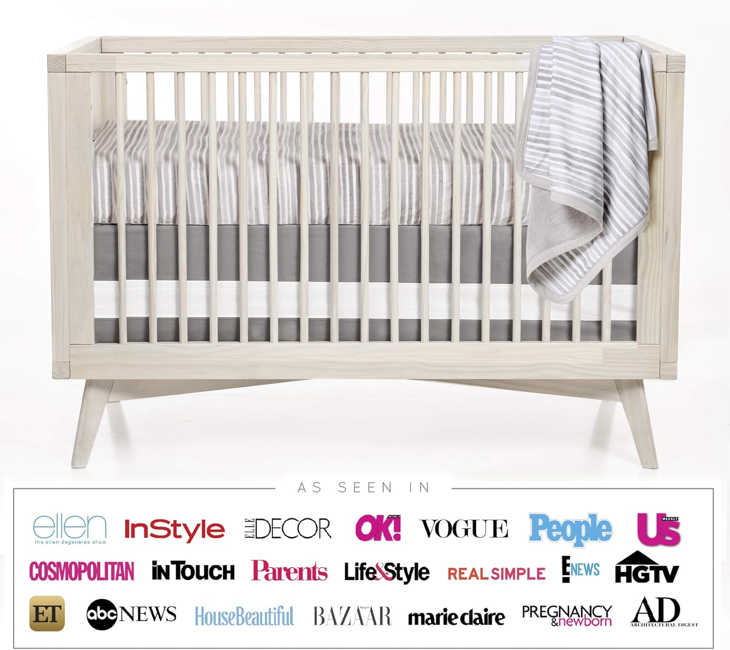 light gray crib