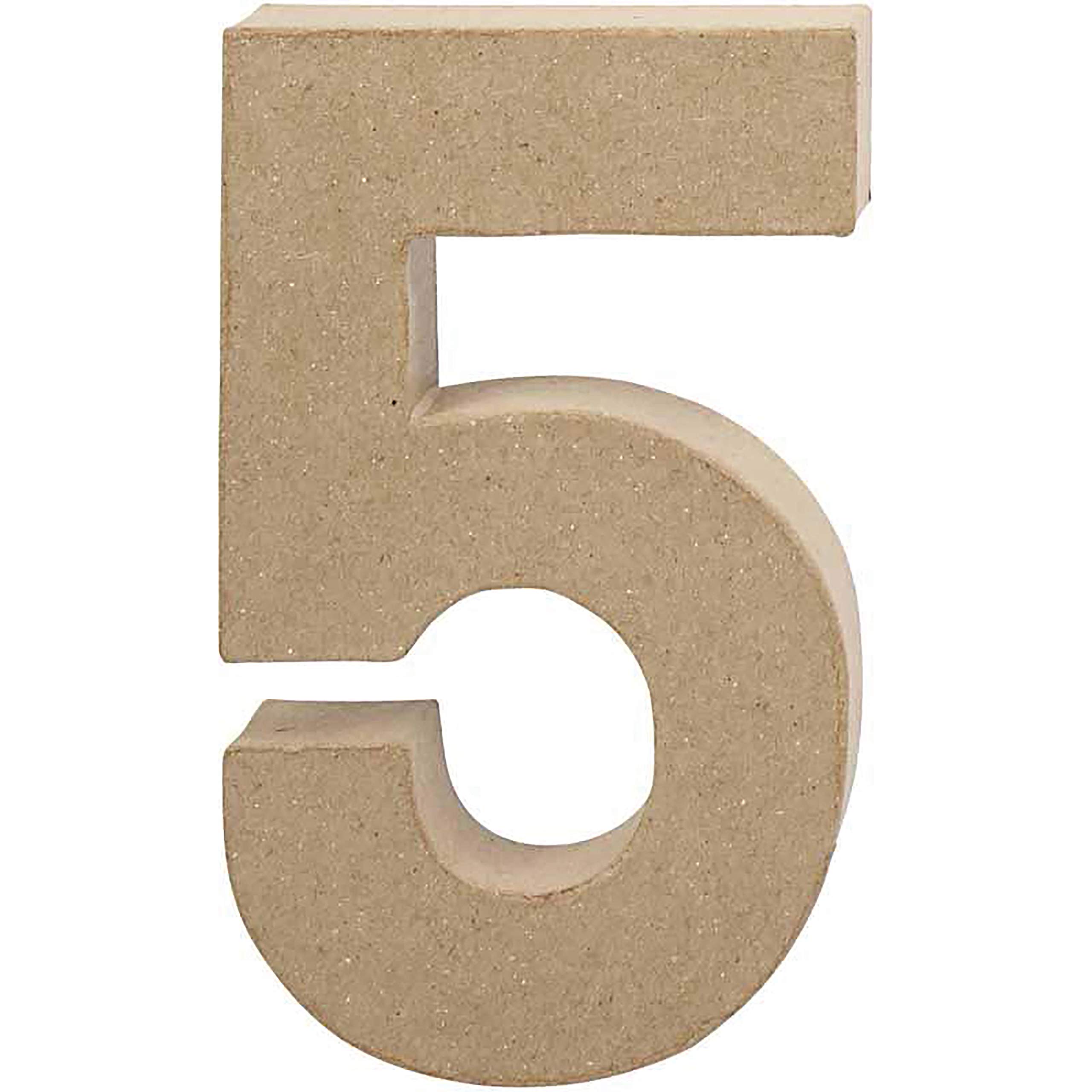 Create Crafts 26633 Creativ 20 cm 1-Piece Papier Mache Number 5