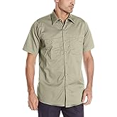 Red Kap Mens Short Sleeve Wrinkle-Resistant Cotton Work Shirt