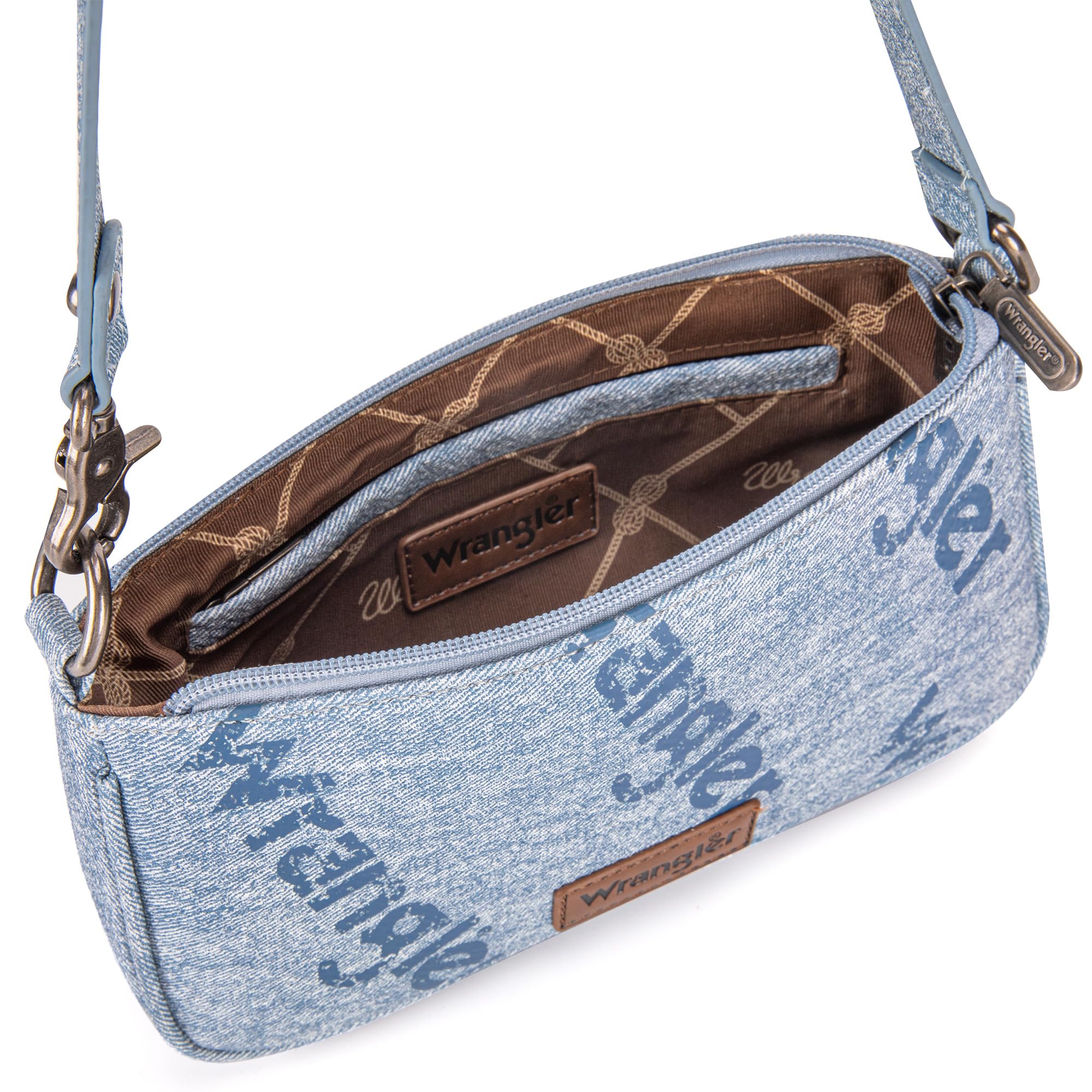 Wrangler Shoulder Bag for Women 90s Retro Top-Handle Hobo Handbag