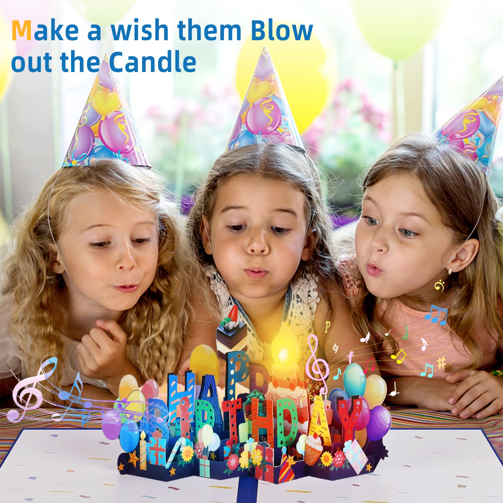 Mua BlueDex Birthday Card, 3D Lights and Music Pop Up Birthday Card ...
