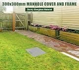 Natotela Manhole Cover 300x300mm Fiberglass Frame Steel Reinforced Lid view 3