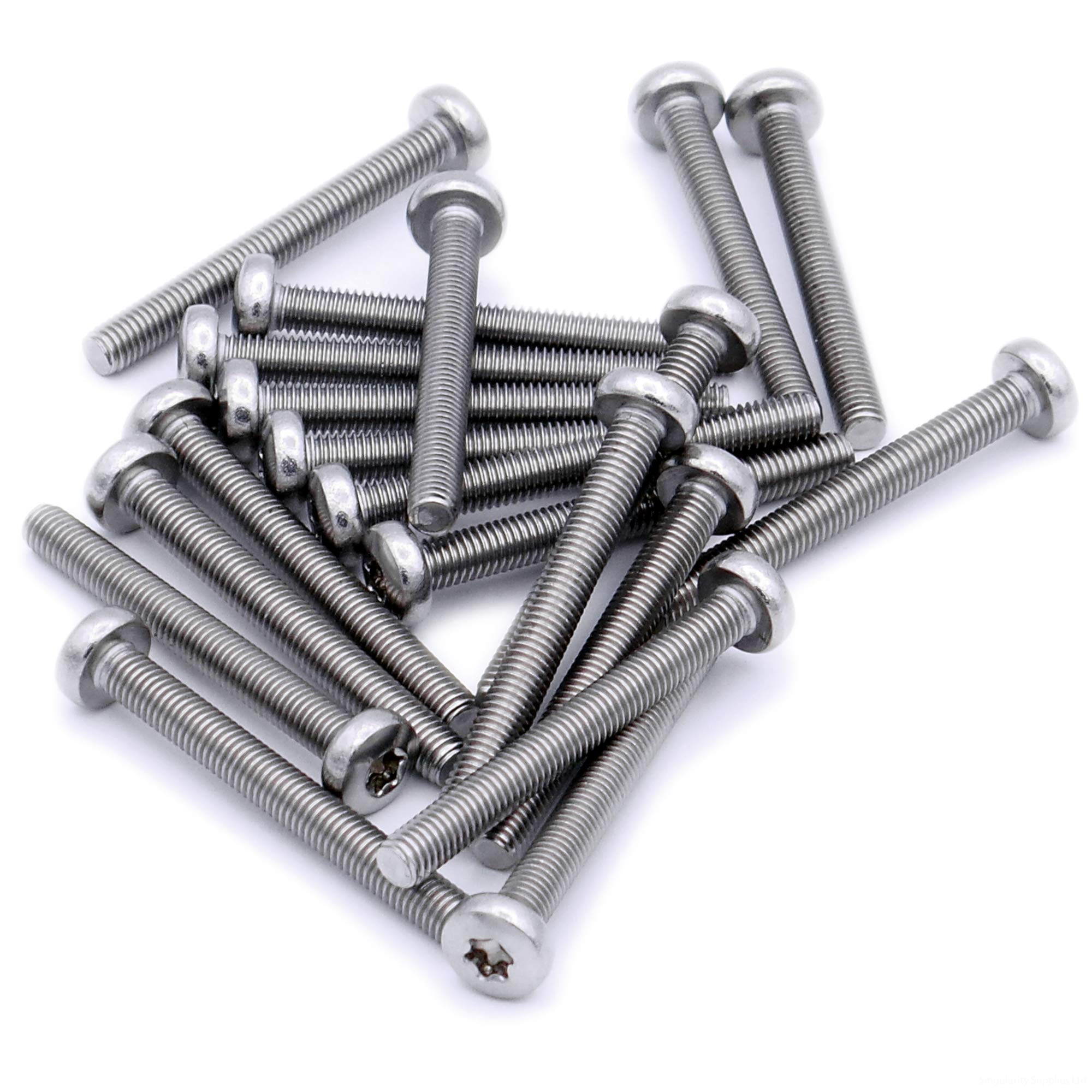 M3 (3mm x 4mm) TX Pan Machine Screw (Bolt) - Stainless Steel (A2) (Pack of 20)