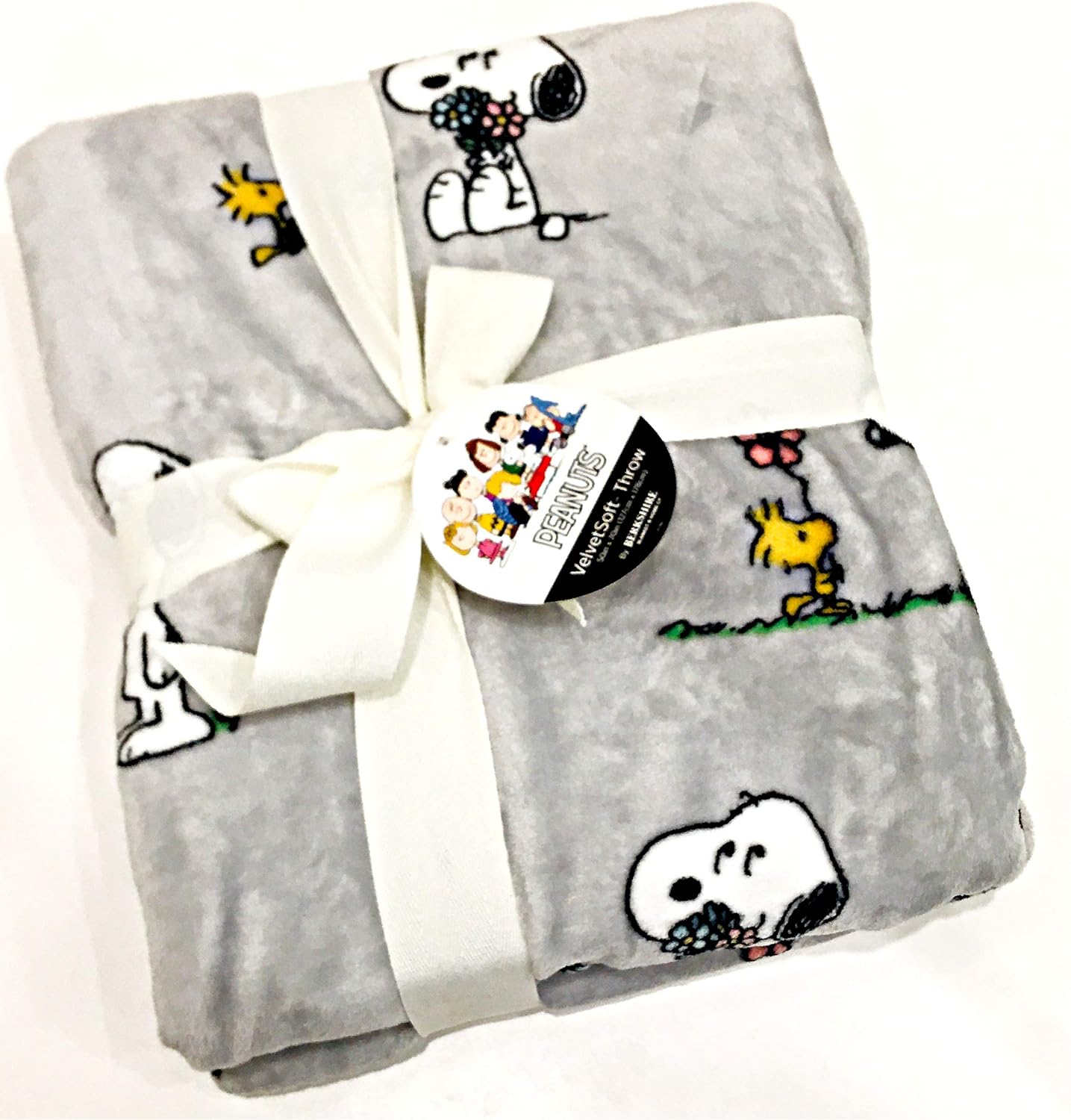 Peanuts Gang Snoopy & Woodstock Velvet Soft Polyester Plush Throw Blanket by Berkshire Blanket & Home Co. | 50