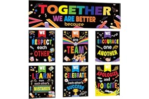 WAYYOGH Classroom Banner Decoration Positive Colorful Poster Bulletin Board Sets Inspirational Sign for Teacher Kindergarten Primary Elementary School Motivation Wall Decor Back to School Welcome Supplies
