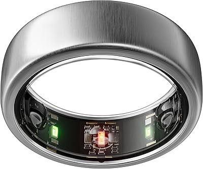 Oura Gen3 Horizon Smart-Ring - Größe 13, Brushed Titanium | Wearable für Schlaf-, Herzfrequenz- und Fitnesstracking - Bis zu 7 Tage Akkulaufzeit - iOS/Android - Bestimme Deine Größe vor dem Kauf
