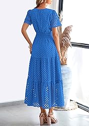 PRETTYGARDEN Womens 2025 Summer Maxi Dress Short