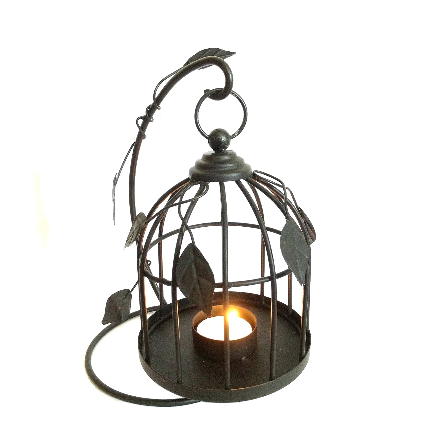 Buy Aniksha Home Decor Metal Hanging Cage Tealight Candle Holder With Stand Black Online At Low Prices In India Amazon In