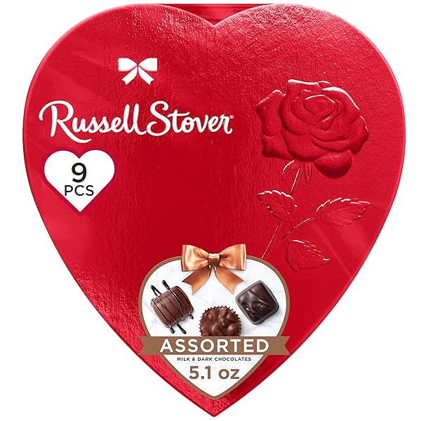 RUSSELL STOVER VALENTINE’S DAY RED FOIL HEART ASSORTED...