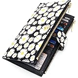 ZRTARY Wallets for Women RFID Blocking Leather Slim Bifold Multi Card Organizer Wallet with Zipper Pocket