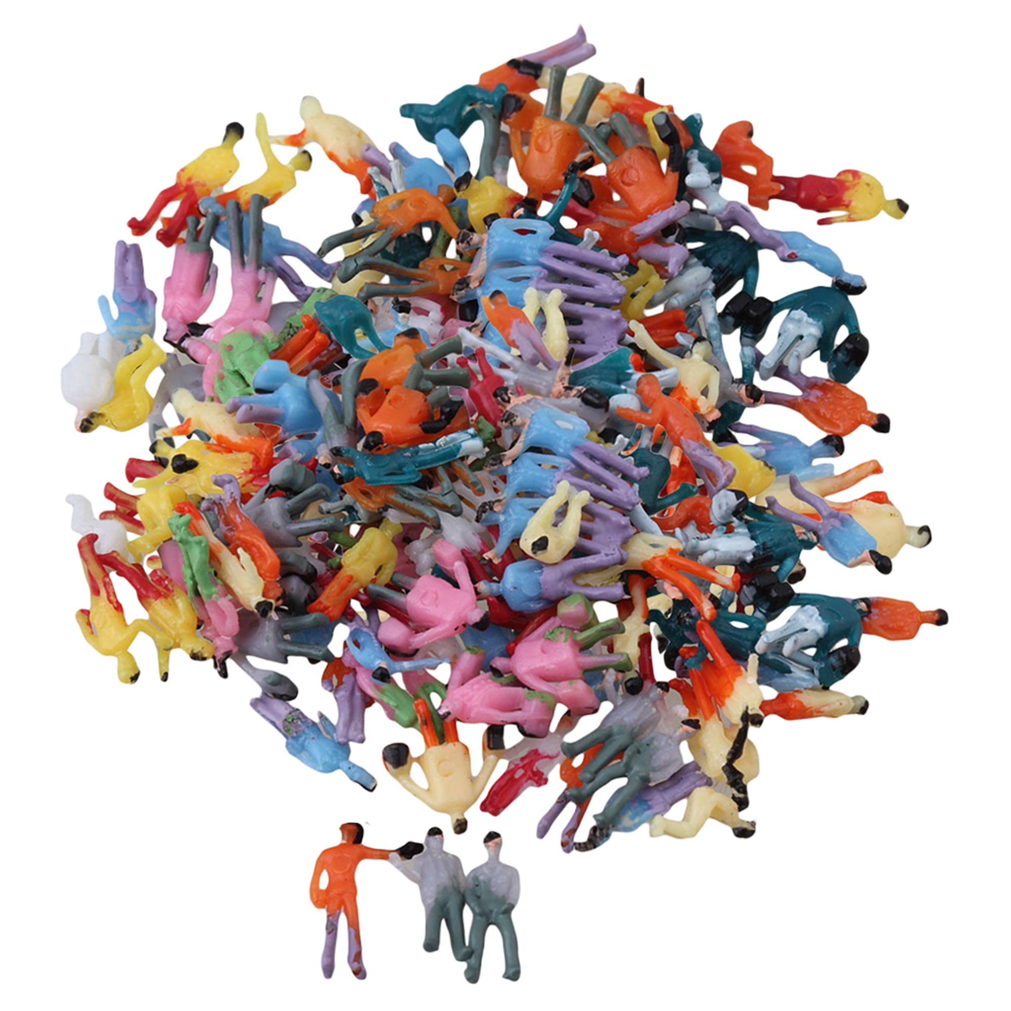 BQLZR MultiColor 1:200 Scale Z Gauge Hand Painted Layout Model Street Scenes People Figure Pack of 200