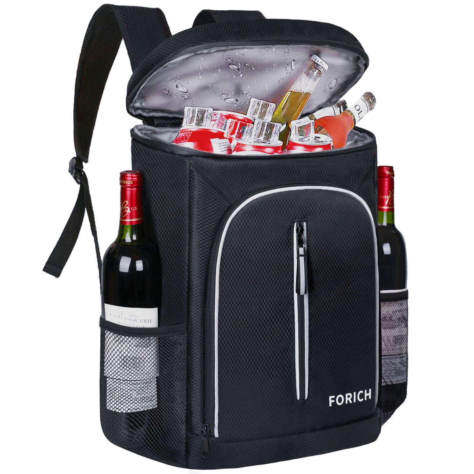 FORICH Soft Cooler Backpack Insulated Waterproof Backpack Cooler Bag Leak Proof Portable Small Cooler Backpacks to Work Lunch Travel Beach Camping Hiking Picnic Fishing Beer for Men Women