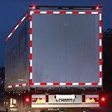 Abnaok 10pcs Self Adhesive Trailer Reflectors Rectangular 15x5cm Red Silver view 7