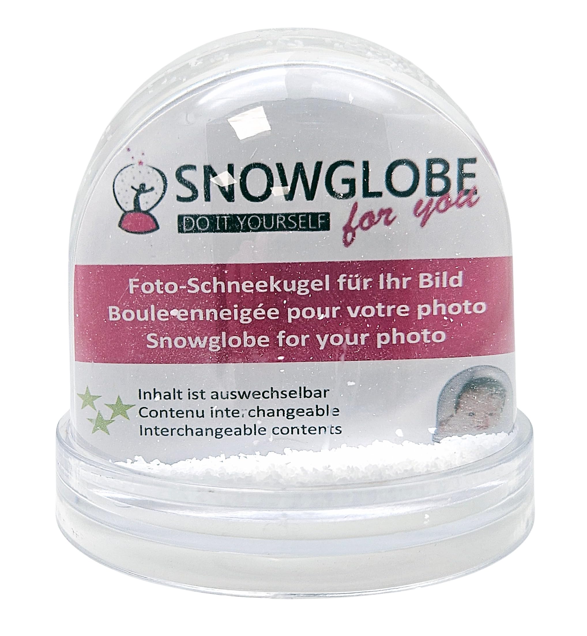 50000 Photo Snowball Large Base Transparente with Snow