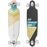 VOLADOR Urban Freeride Pro Longboard Cruiser 40inch | Canadian Maple Wood Deck &amp; Forged Reverse Kingpin Truck | Drop Through Longboard Complete Setup for Urban Commuting