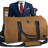 WELKINLAND 2-Suit Garment Duffle Bags for Travel Men, 60L-Large Carry on Garment Duffel Bag, Convertible Garment Duffel Bag w/Shoe Compartment, Foldable Garment Bags for Hanging Clothes Travel
