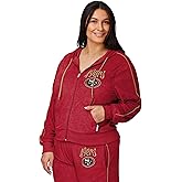 FOCO NFL womens Nfl Team Logo Terry Knit Full Zip Up Top Jacket