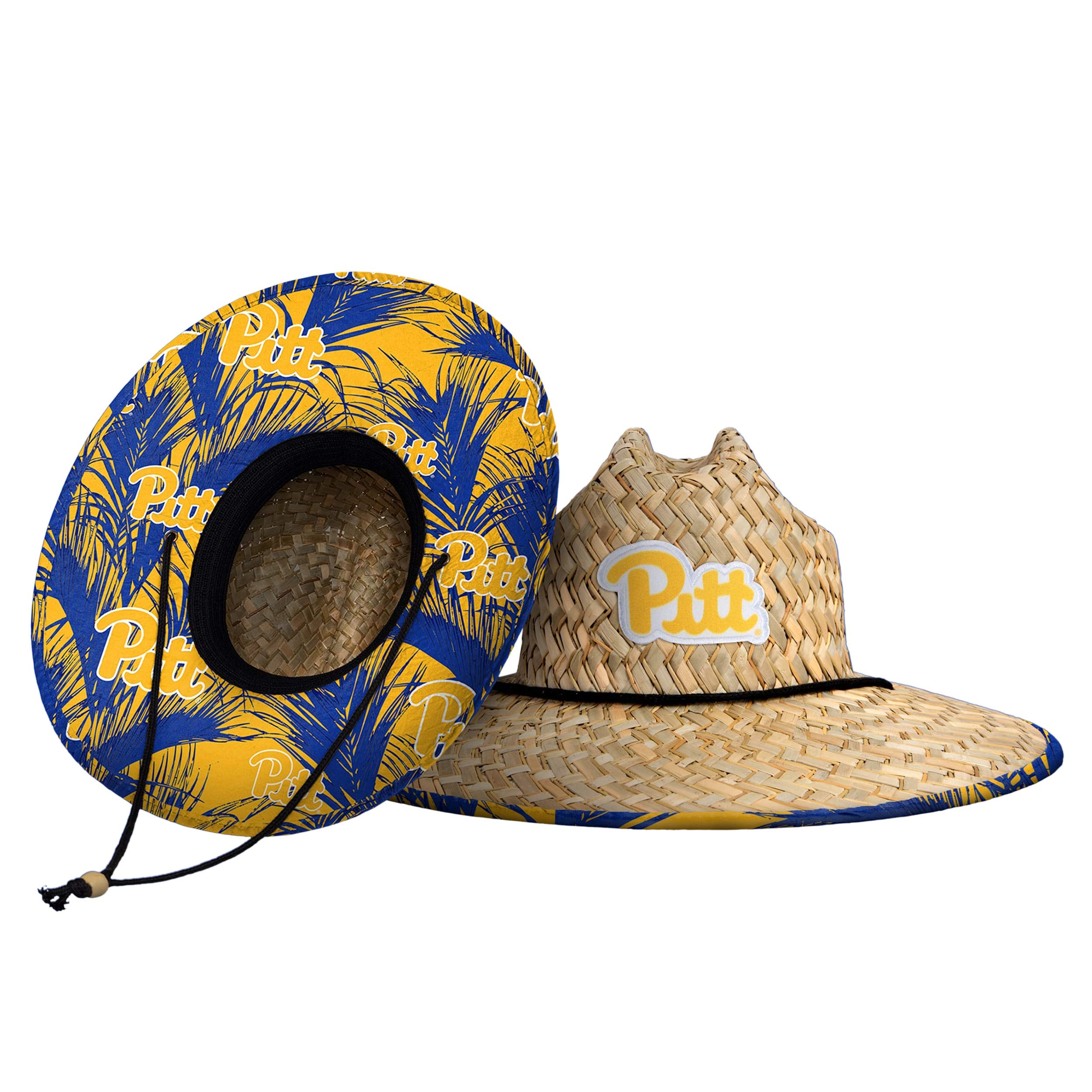 FOCO mens Ncaa College Team Logo Floral Sun Straw Hat, Team Logo, One Size US Image
