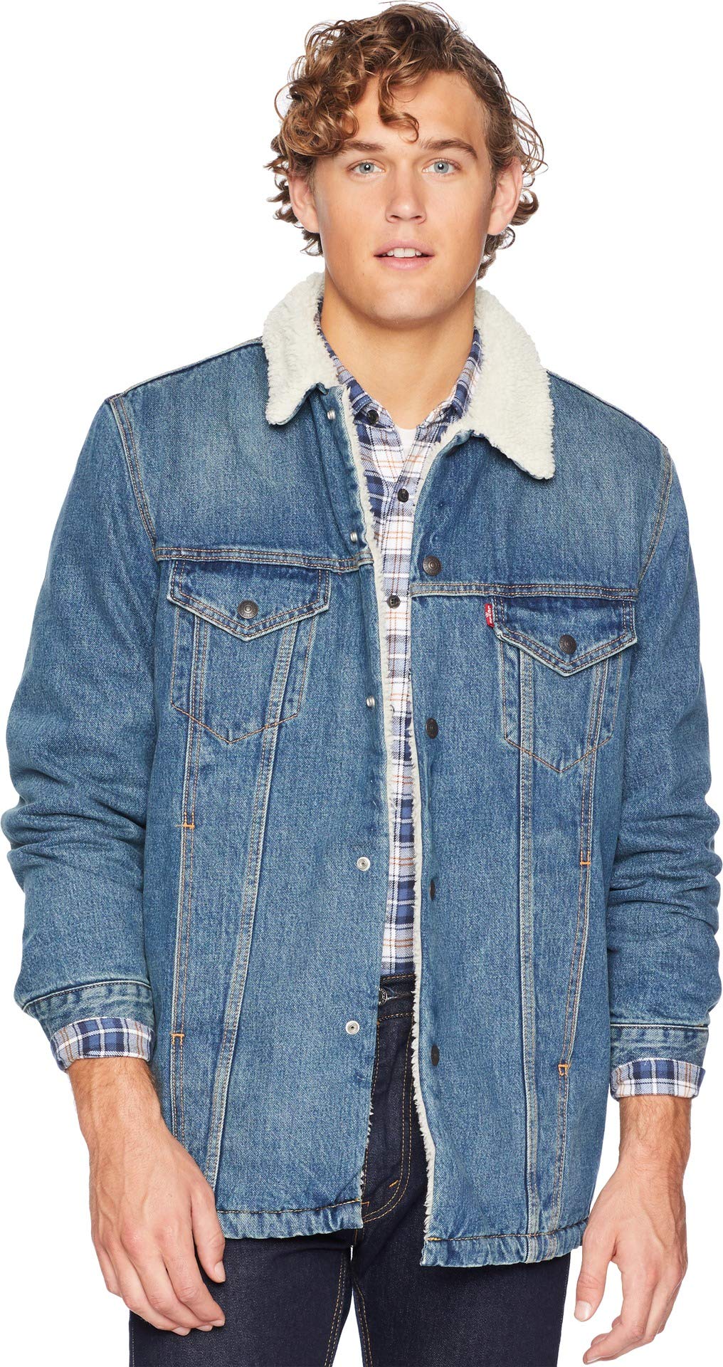 Levi's Men's Long Sherpa Trucker Jacket Outerwear, -Thousand Oaks, M Image