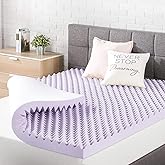 Best Price Mattress 3 Inch Egg Crate Memory Foam Mattress Topper with Soothing Lavender Infusion, CertiPUR-US Certified, Shor