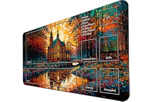 STORKY MTG Playmat, Game Play Mat for MTG TCG 24 x 14 inches Trading Card Inked Game Playmats with Storage Bag Smooth Rubber Surface Battle Game