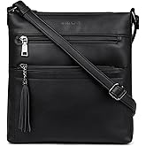 MASINTOR Crossbody Purses for Women, Multi Pocket Casual Crossbody Bag, Adjustable Strap Shoulder Bag with Tassel
