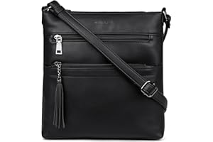 MASINTOR Crossbody Purses for Women, Multi Pocket Casual Crossbody Bag, Adjustable Strap Shoulder Bag with Tassel
