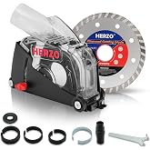 HERZO Dust Shroud Dust Extraction Cutting Guard for 5 inch and 4-1/2 inch Angle Grinder