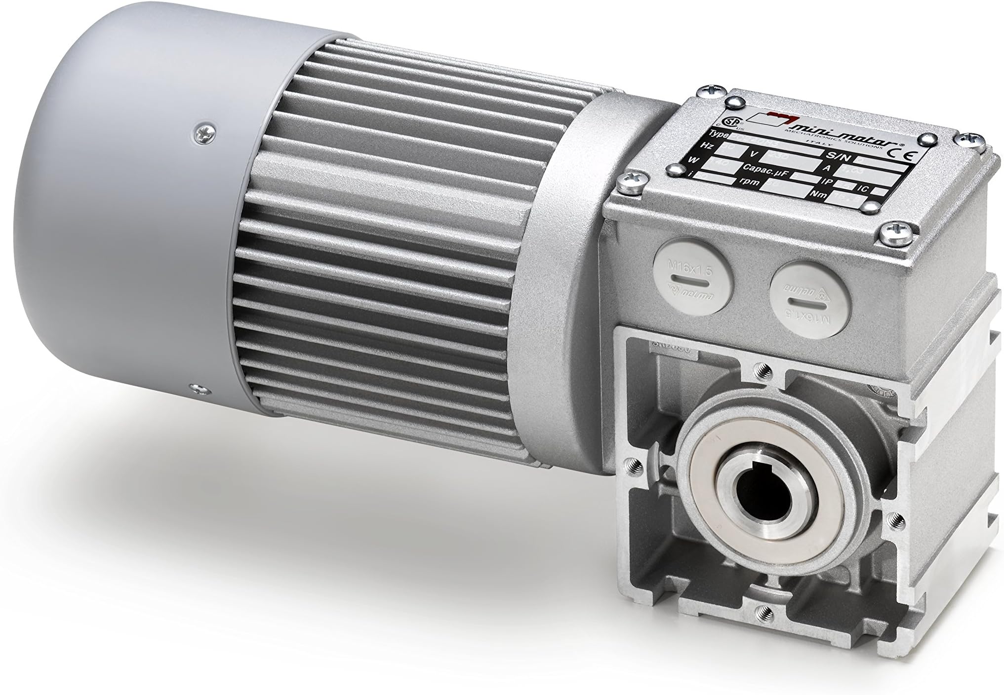 Mini Motor 392V-A24-UL Model MC165P3 30 B3 Gear Motor, Asynchronous Single Phase Worm, Totally Enclosed