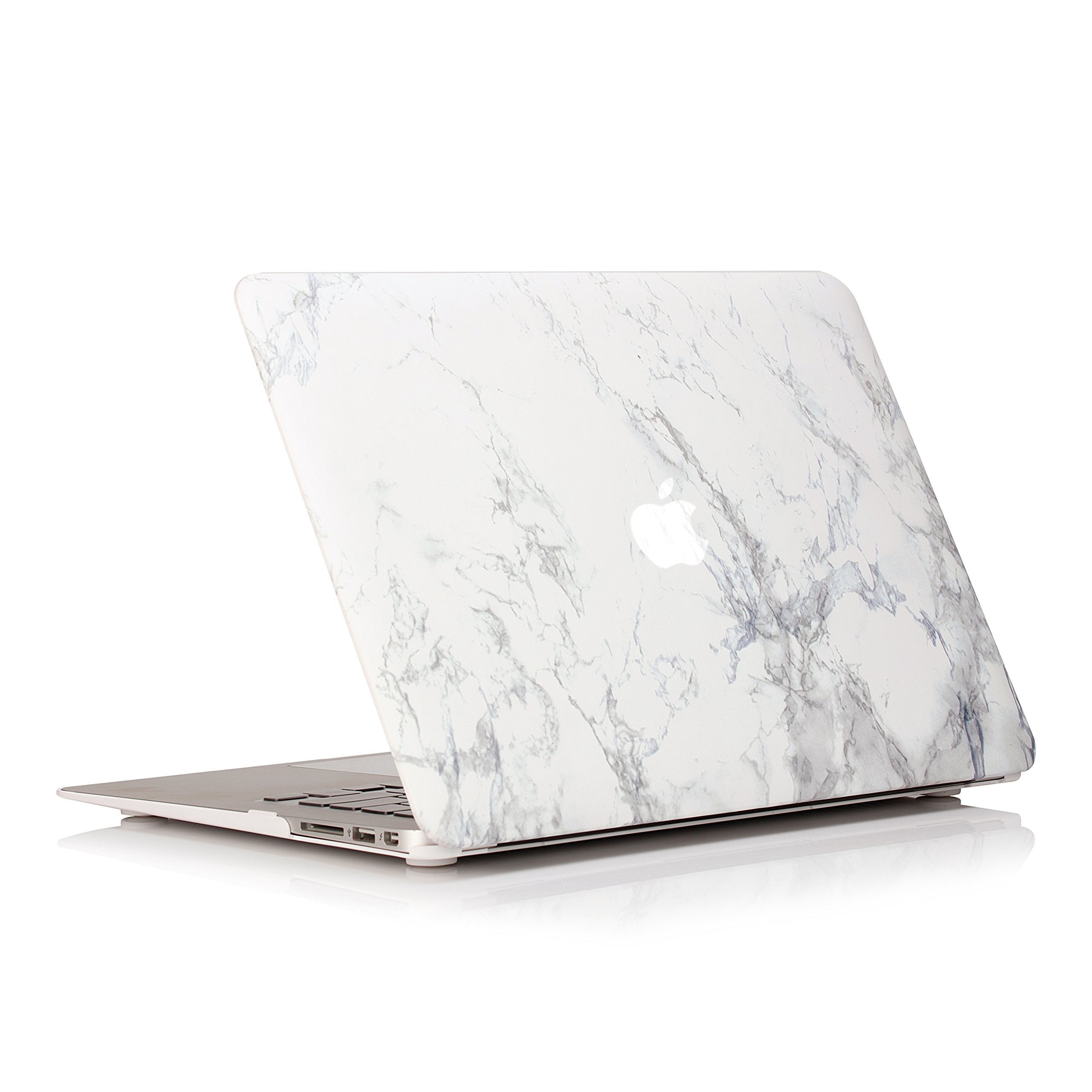 RUBAN Compatible with MacBook Air 11 Inch Case Model A1370 A1465, Soft Touch Plastic Hard Shell Case Bundle for Mac Air 11.6 (Marble)