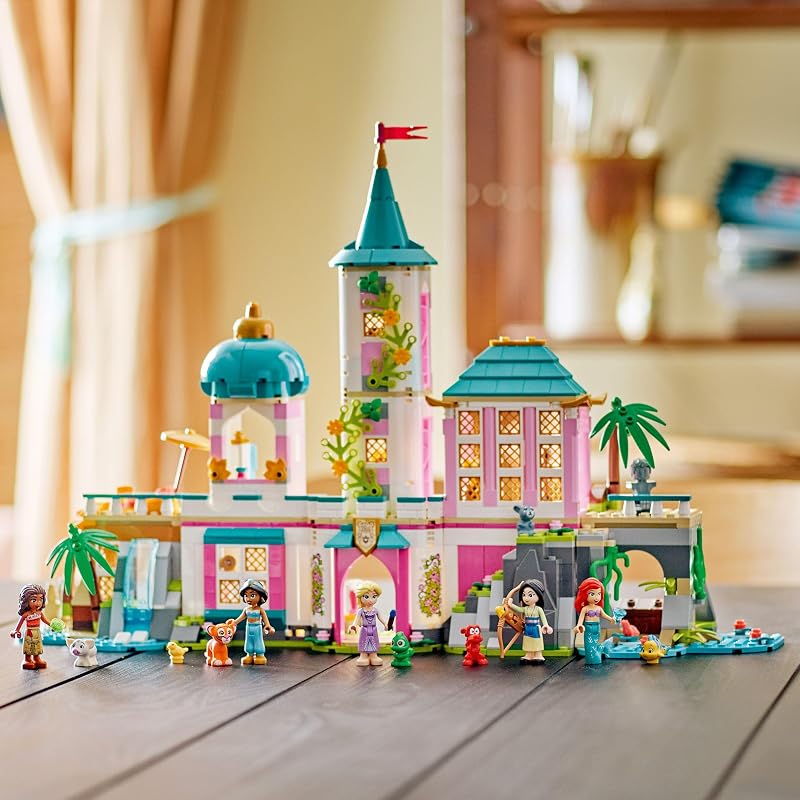 ǀ Disney Princess Schloss & königliche Haustiere – Set mit detaillierter Innenausstattung – inkl. Arielle, Rapunzel, Mulan, Jasmin & Vaiana Mini-Figuren – Geschenk für Kinder ab 6 Jahren – 43267 — Foto 5 von 8