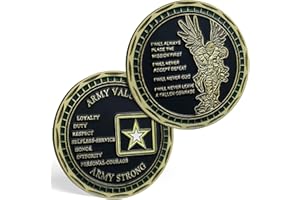YGLLSSY America Army Values & Army Strong Soldier Creed Challenge Coin