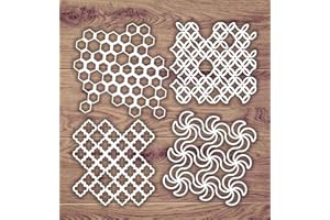 CrafTreat Décorations en aggloméré découpé au laser pour la fabrication de cartes et le scrapbooking – Motifs vieilli – Taill