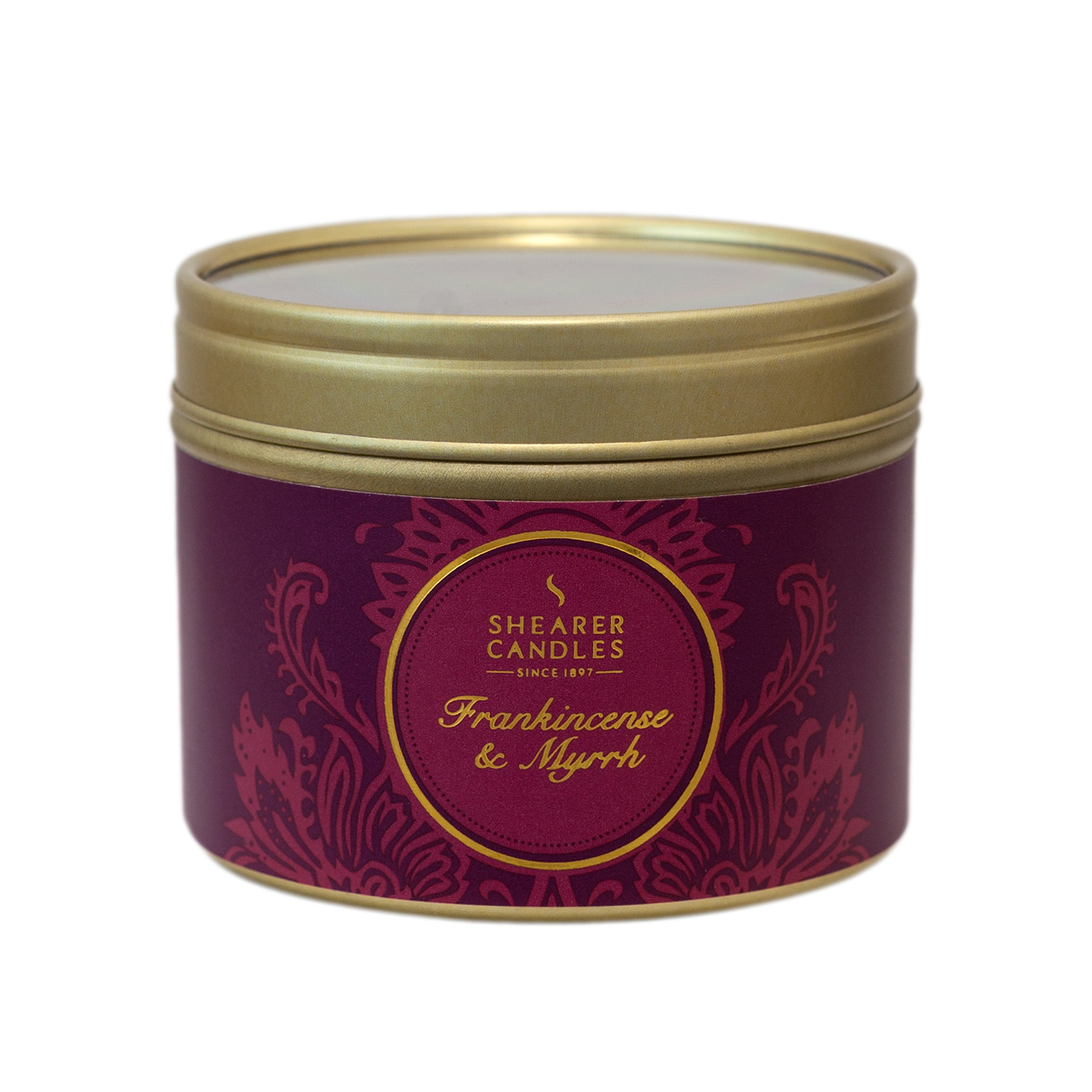 Shear Scented Candles In Tins - Frankincense & Myrrh (6.4cmx4.2cm) 20hrs