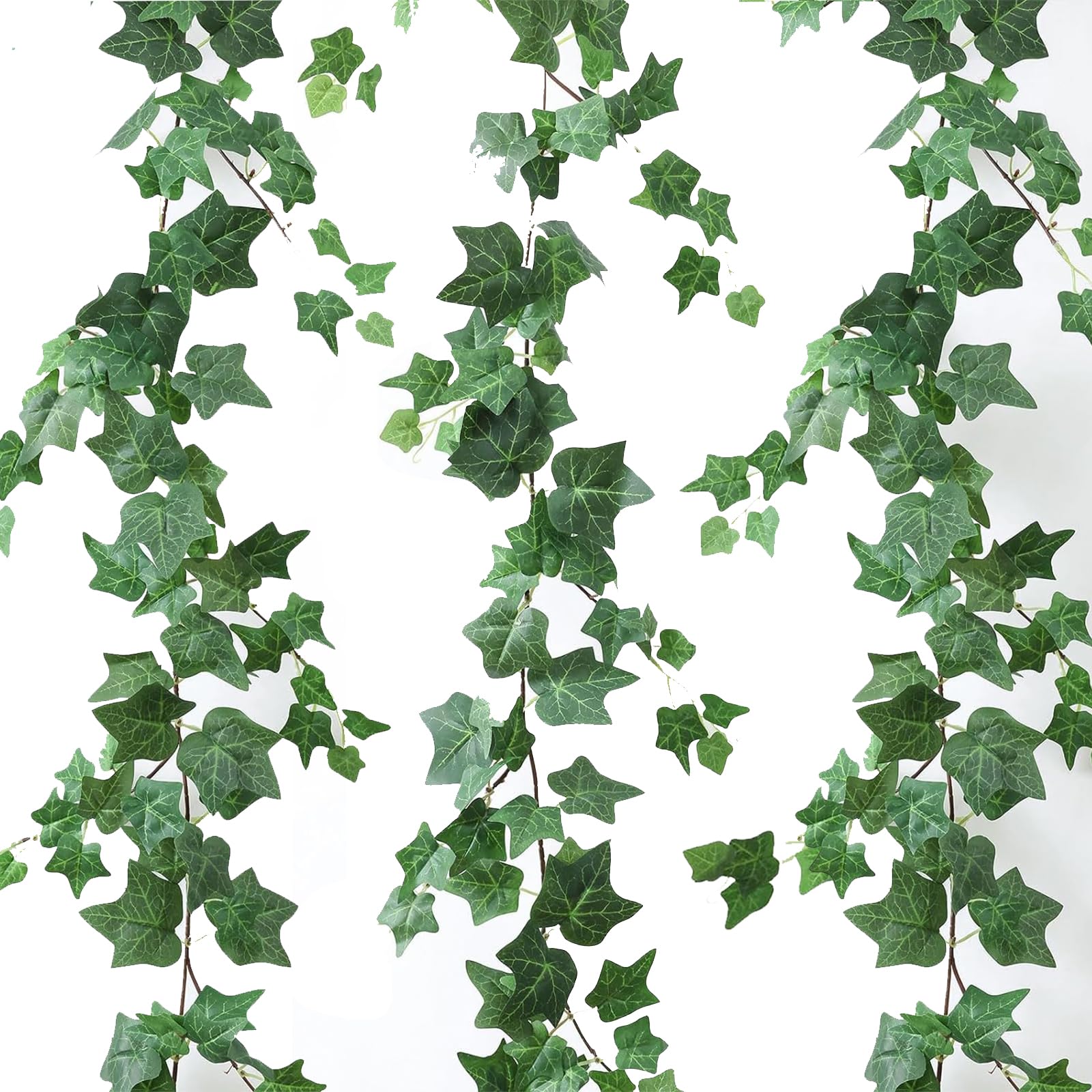 Dremisland 3PCS Fake Ivy Garland Artificial Foliage Plants 6.7FT Odorless Silk Ivy Wedding Garland Vines Fake Hanging Plants Greenery Decor for Indoor Outdoors Wedding Arch Wall Spring Decor