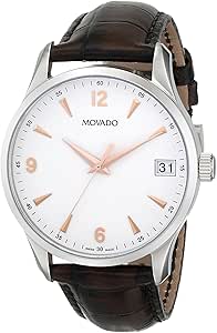 movado men's swiss made hybrid circa leather strap smartwatch