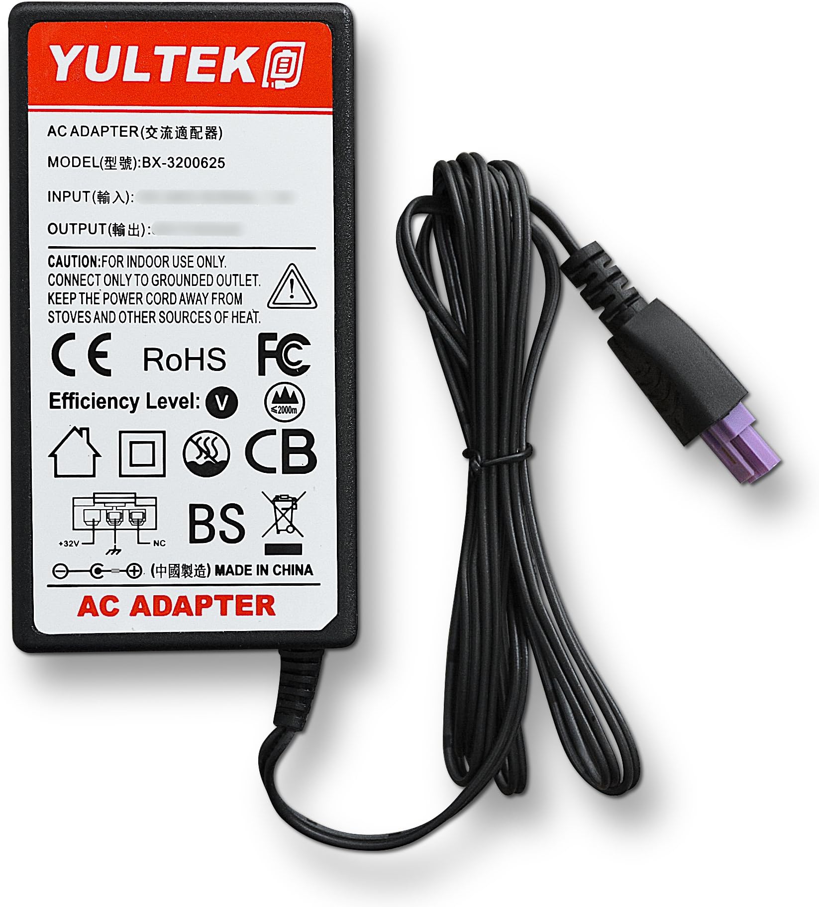 WhichCharger 32v HP Deskjet INK ADV K209G Mains Adapter Power Lead 625ma SB32