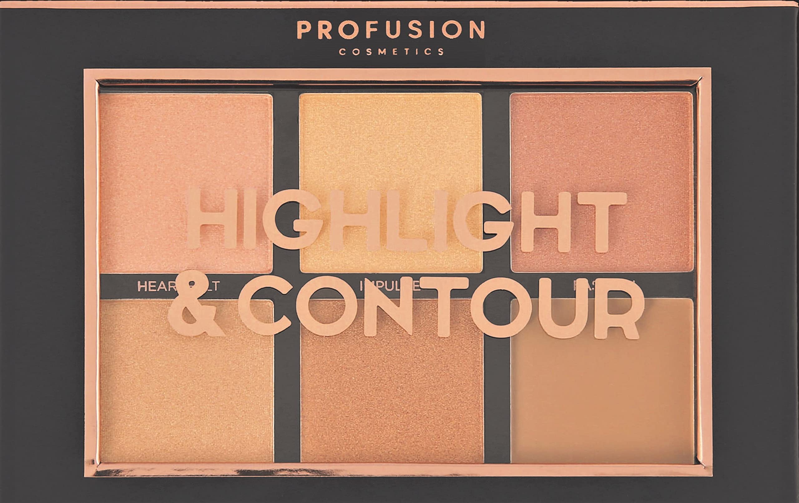 Profusion Cosmetics Studio Icon Collection Highlight & Contour 6 Colour Palette