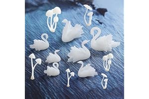 Woohome 14 PCS 3D Jewelry Making Supplies Resin Mould Filler, Mini Swan Mushroom Resin Casting Moulds Fillers, 3D Resin Filler Art Craft Supplies Epoxy Moulds for Art Resin Crafts DIY