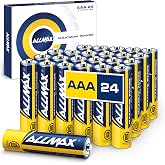Allmax AAA Maximum Power Alkaline Batteries (24 Count) &ndash; 1.5V | Triple A &bull; 10-Year Shelf Life &bull; Leakproof Design &bull; Ultra Long-Lasting &bull; Maximum Performance