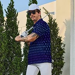 Xdceu Golf Polos for Men - Funny Golf Shirts Print