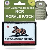New California Republic NCR Morale Patch, 2x3 Hook &amp; Loop | Fully washable | Won't fade or scratch off | Gamer gift | Fits pack, cap, plate carrier | USA made