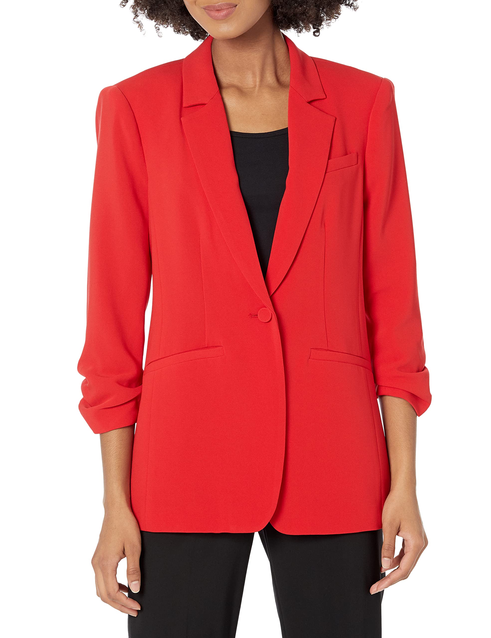 Cinq à Sept Women’s Crepe Khloe Blazer, Ruby Red, 2
