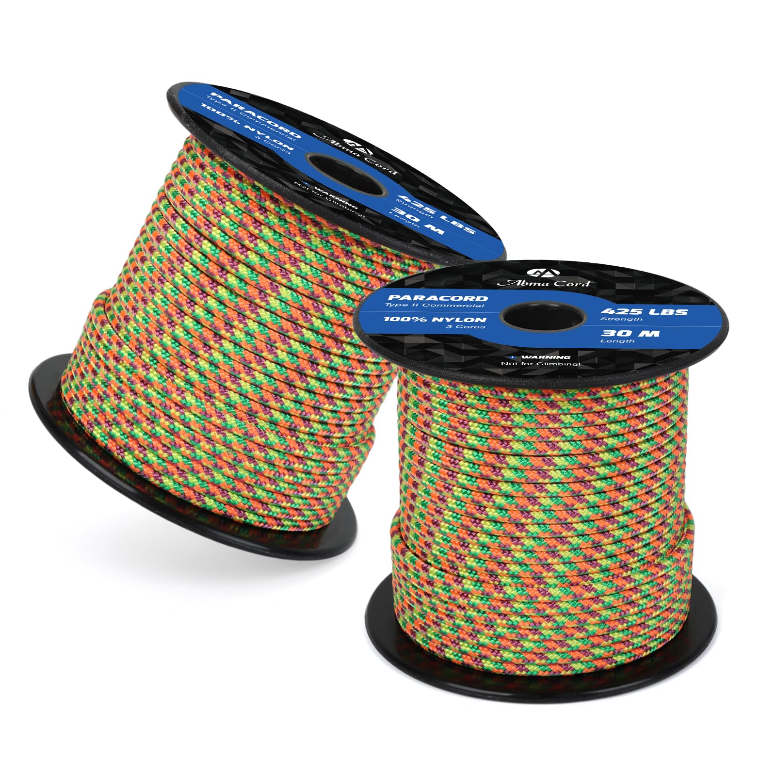Abma Cord Paracord 425 lbs 3mm 100% Nylon 30M - Starburst
